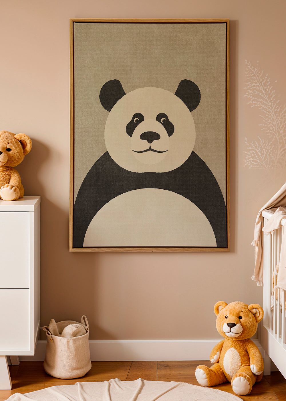 Panda illustration til børneværelset