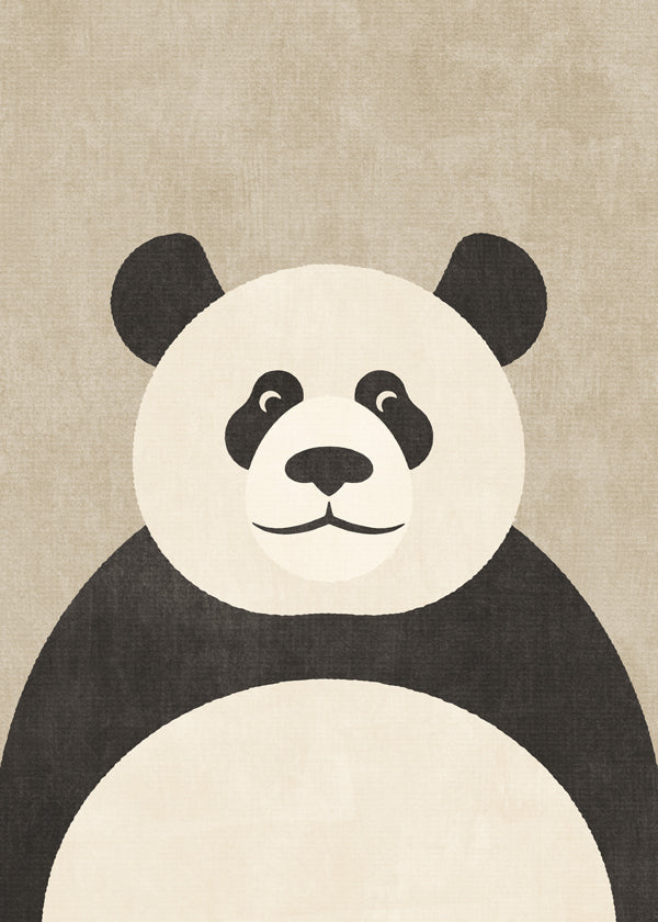 Panda illustration til børneværelset