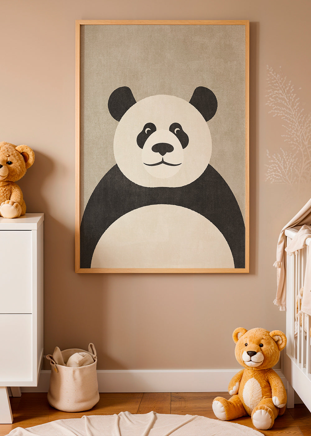 Panda illustration til børneværelset