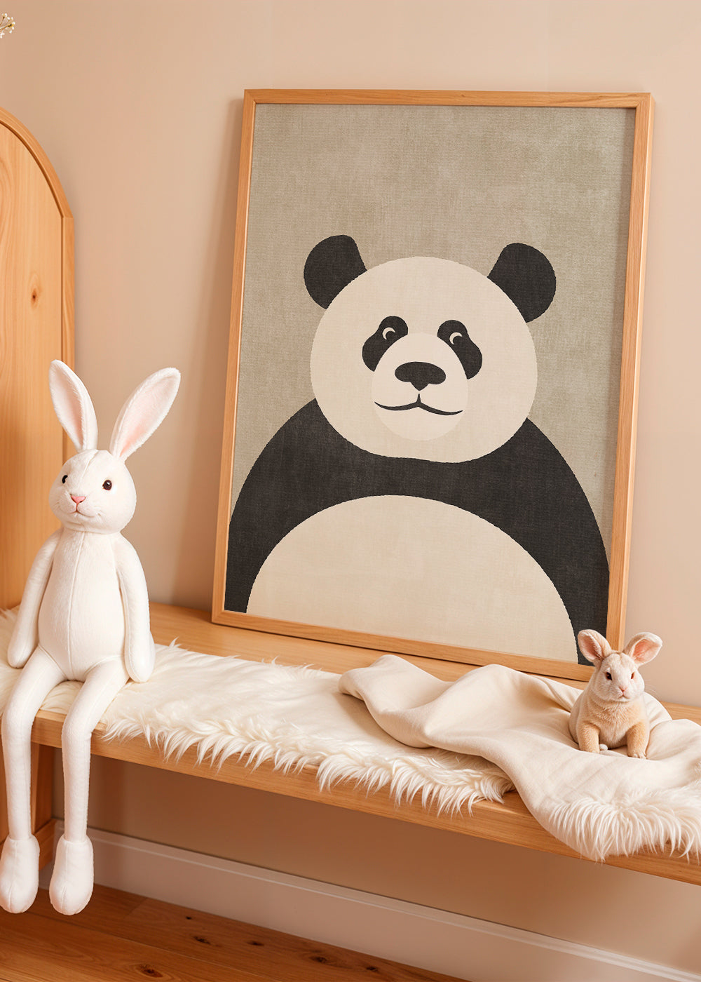 Panda illustration til børneværelset