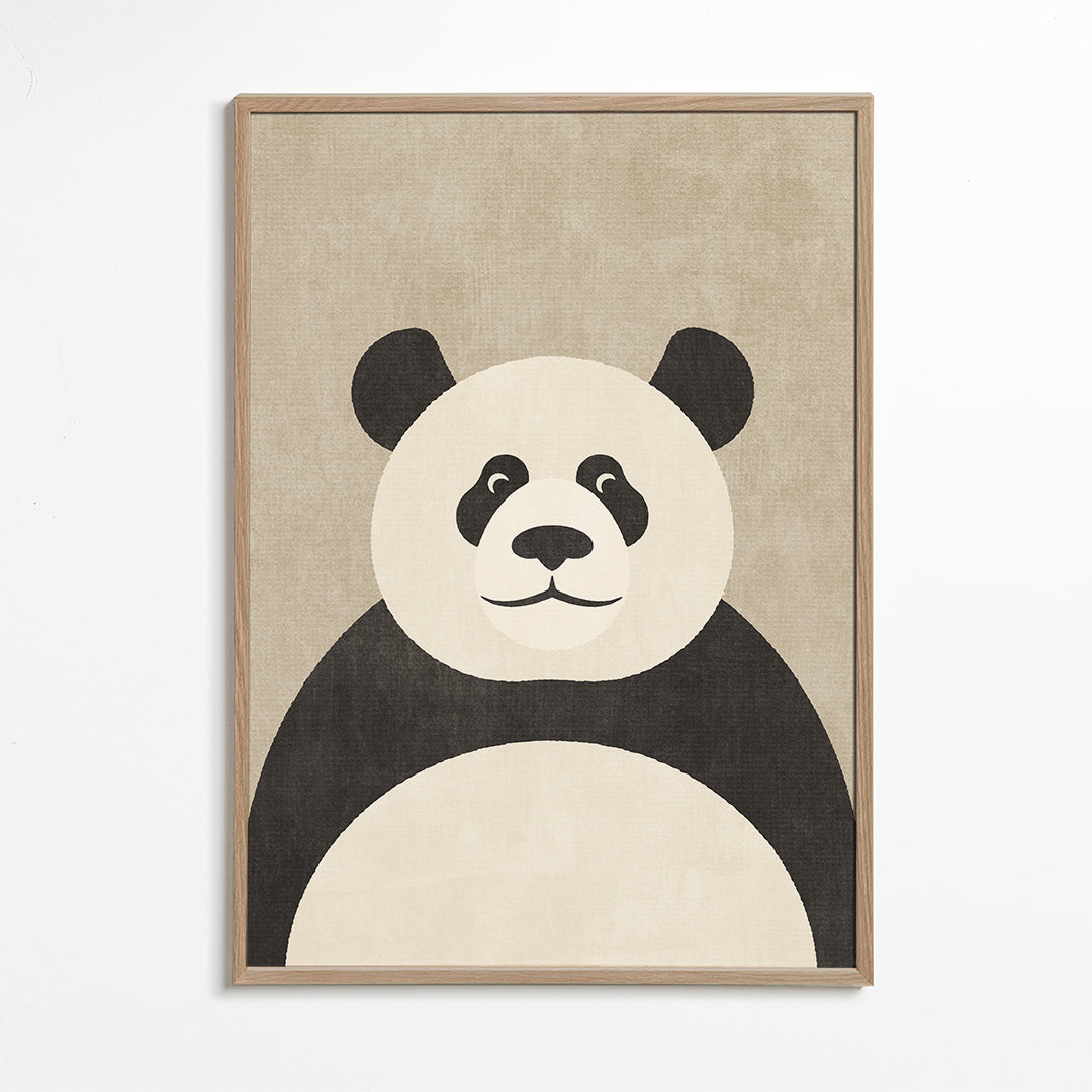 Panda illustration til børneværelset