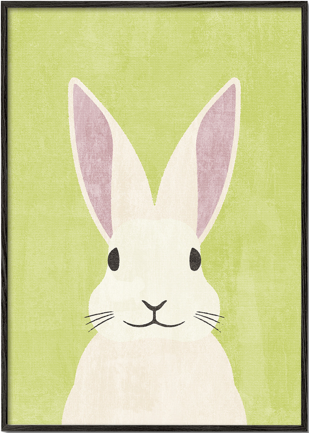 Kaninillustration i blide pastelfarver