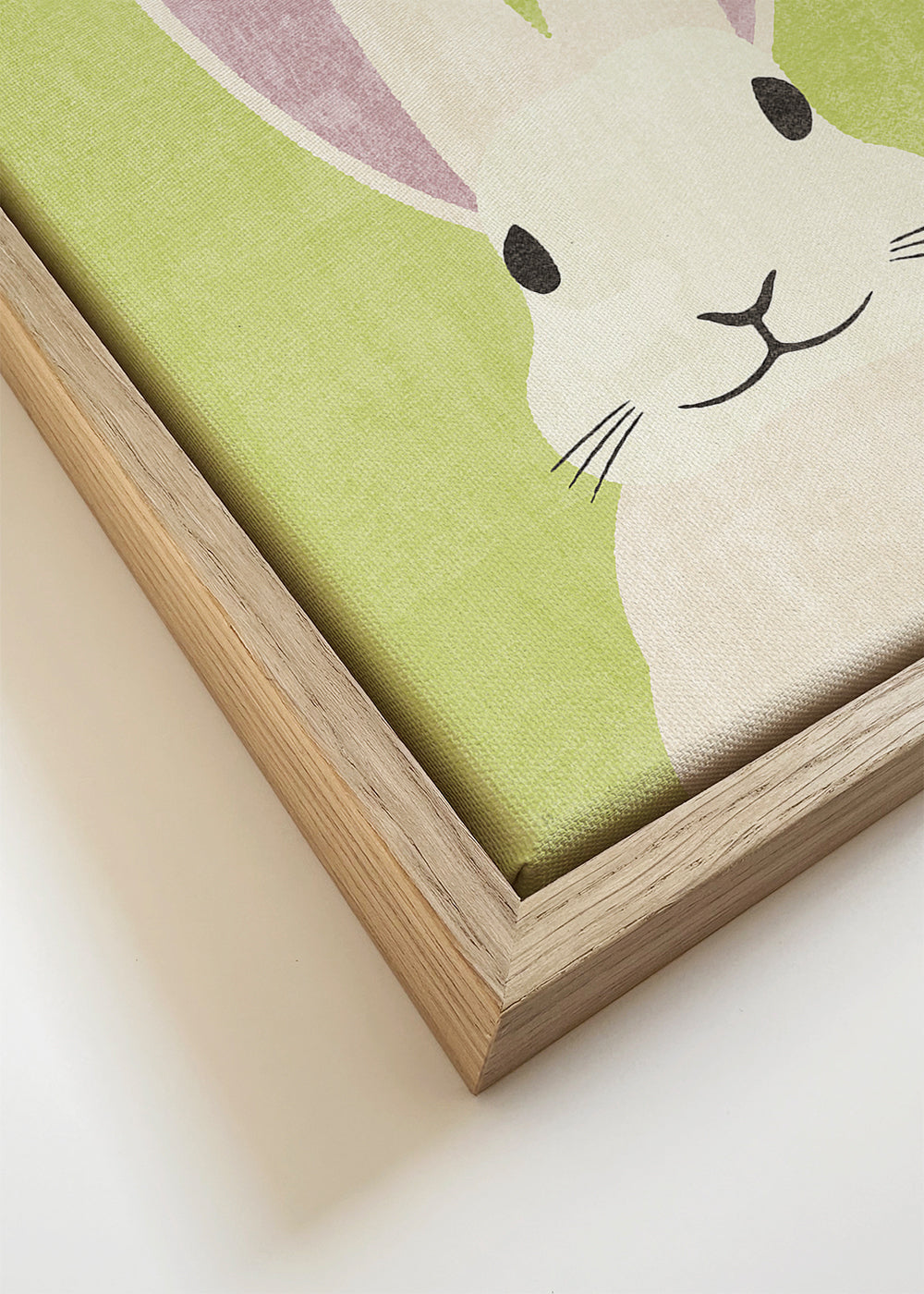 Kaninillustration i blide pastelfarver