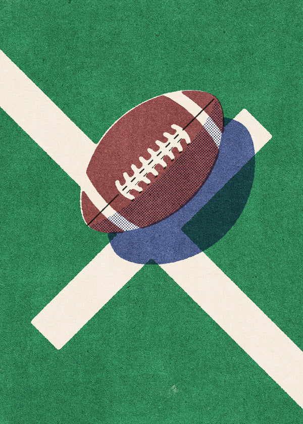 Sportkunst: Amerikansk fodbold på banen