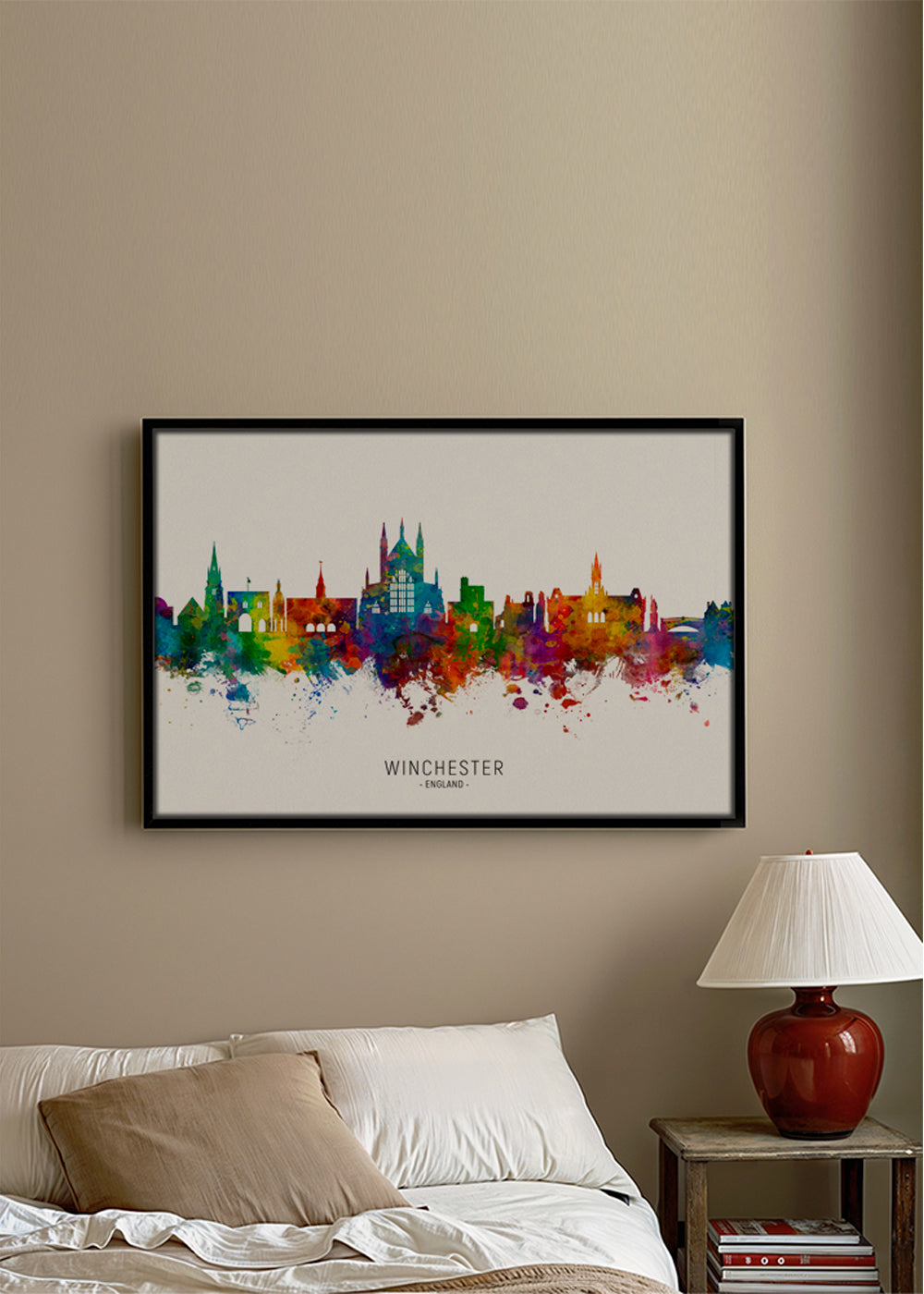 Køkkenkunst Winchester skyline i flerfarvet