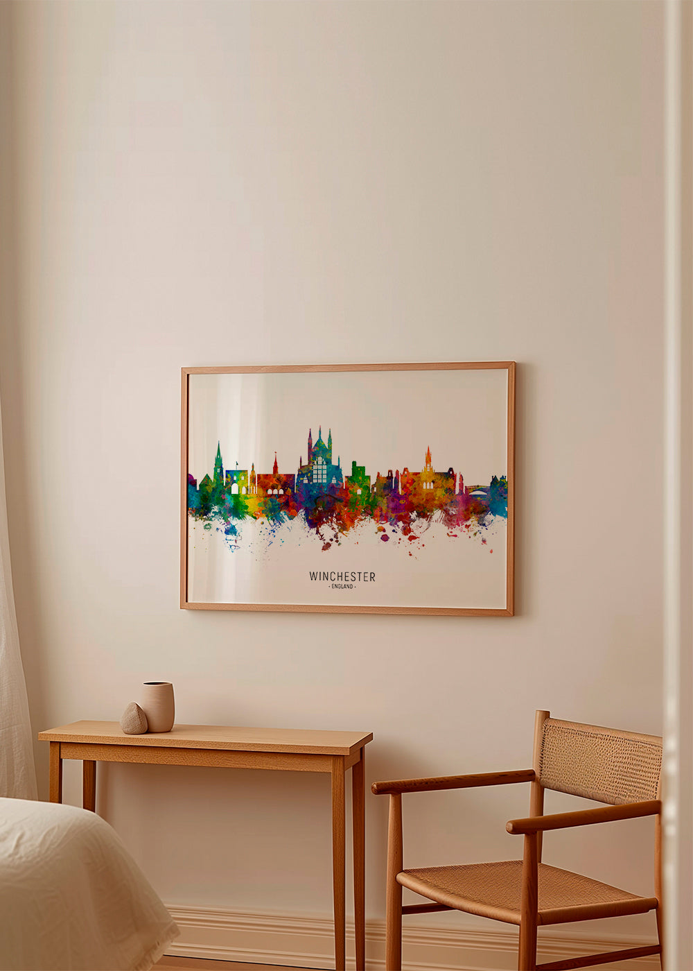 Køkkenkunst Winchester skyline i flerfarvet