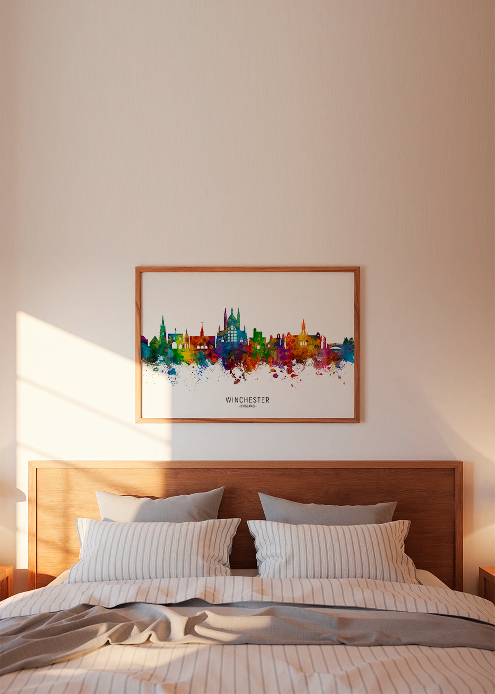 Køkkenkunst Winchester skyline i flerfarvet