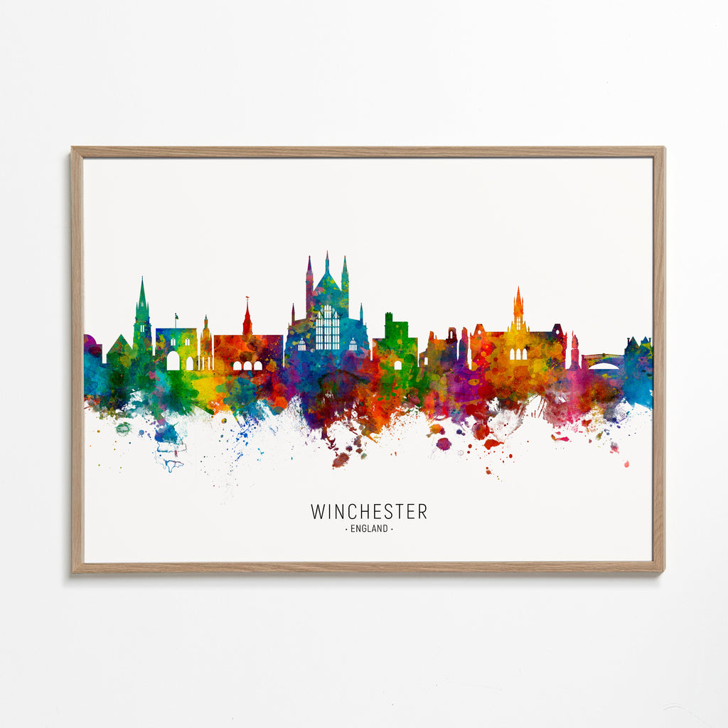 Køkkenkunst Winchester skyline i flerfarvet