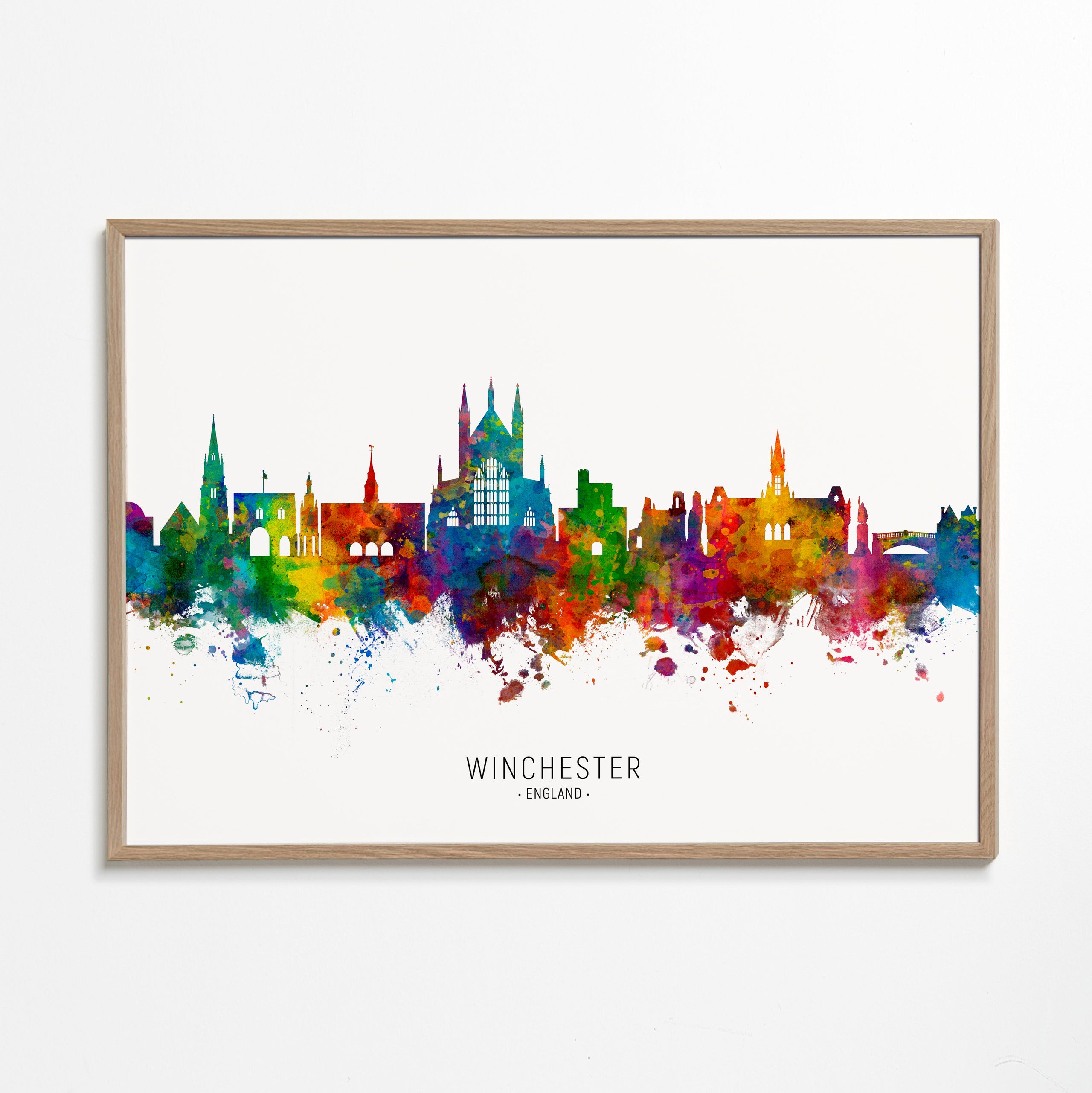 Køkkenkunst Winchester skyline i flerfarvet