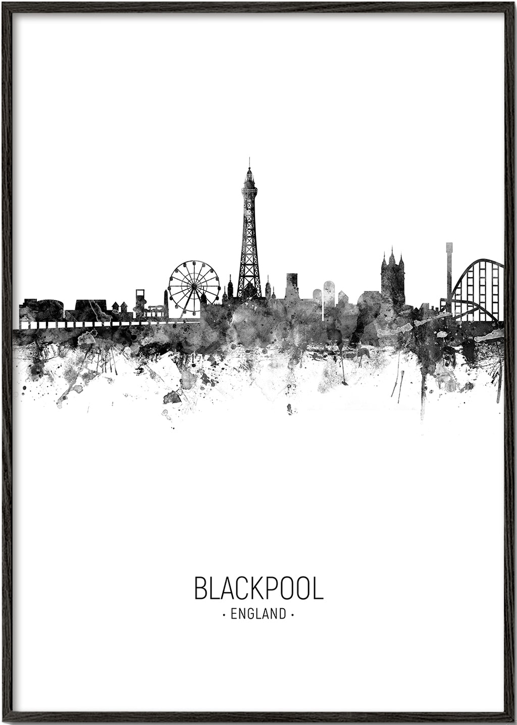 Køkkenkunst Blackpool skyline blæk