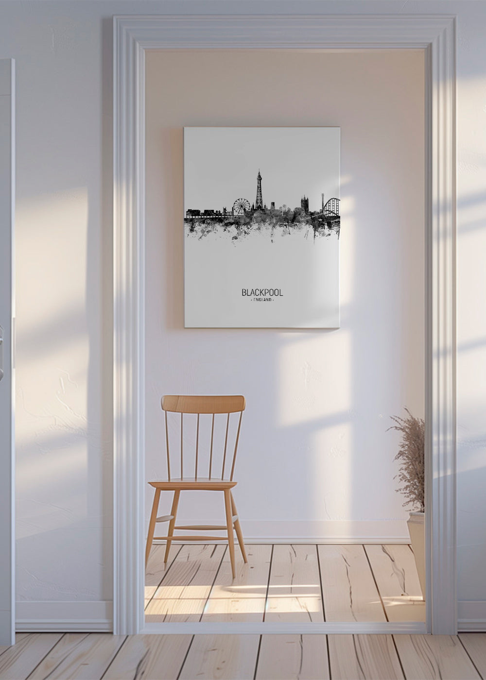 Køkkenkunst Blackpool skyline blæk