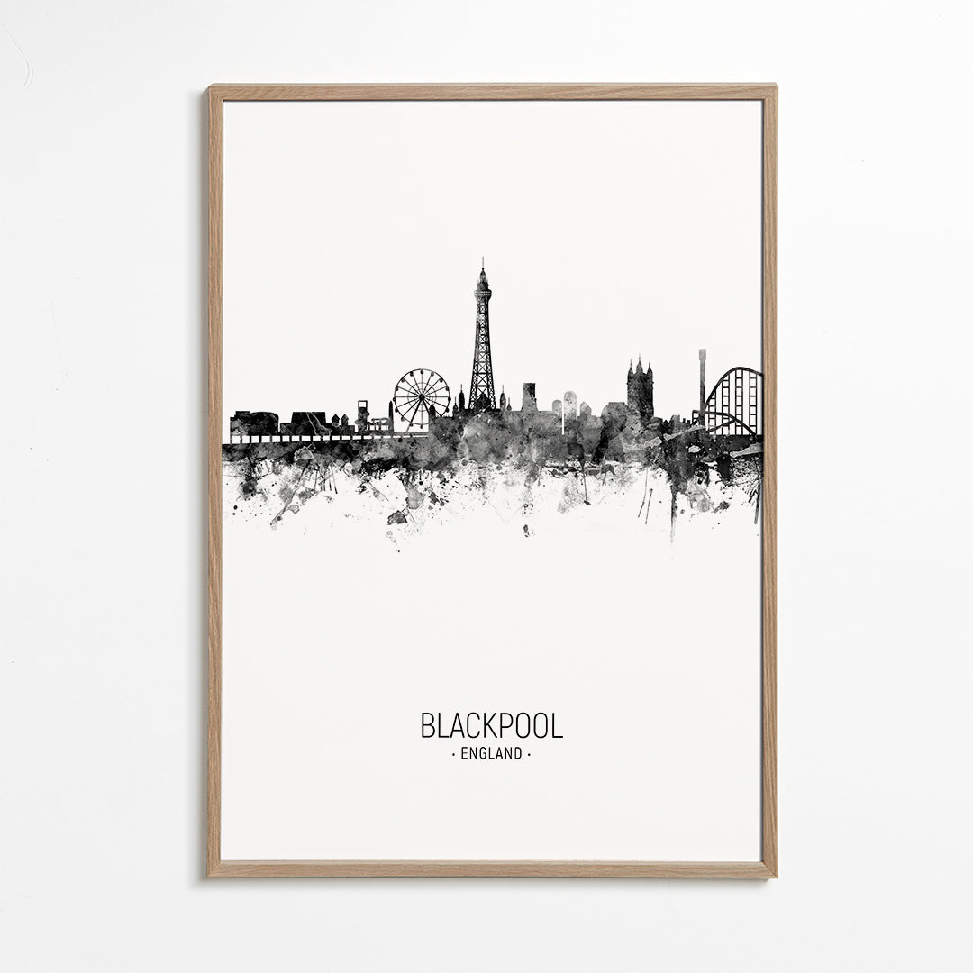 Køkkenkunst Blackpool skyline blæk