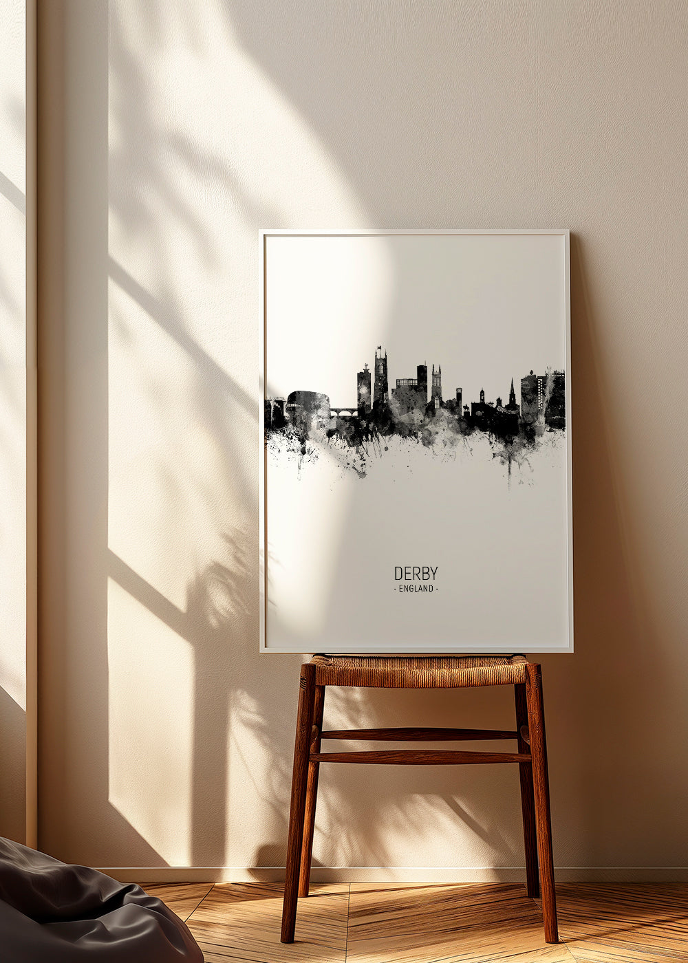 Bykunst: Derby skyline i blæk