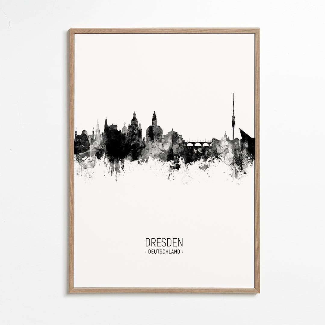 Bybillede Dresden i blæk
