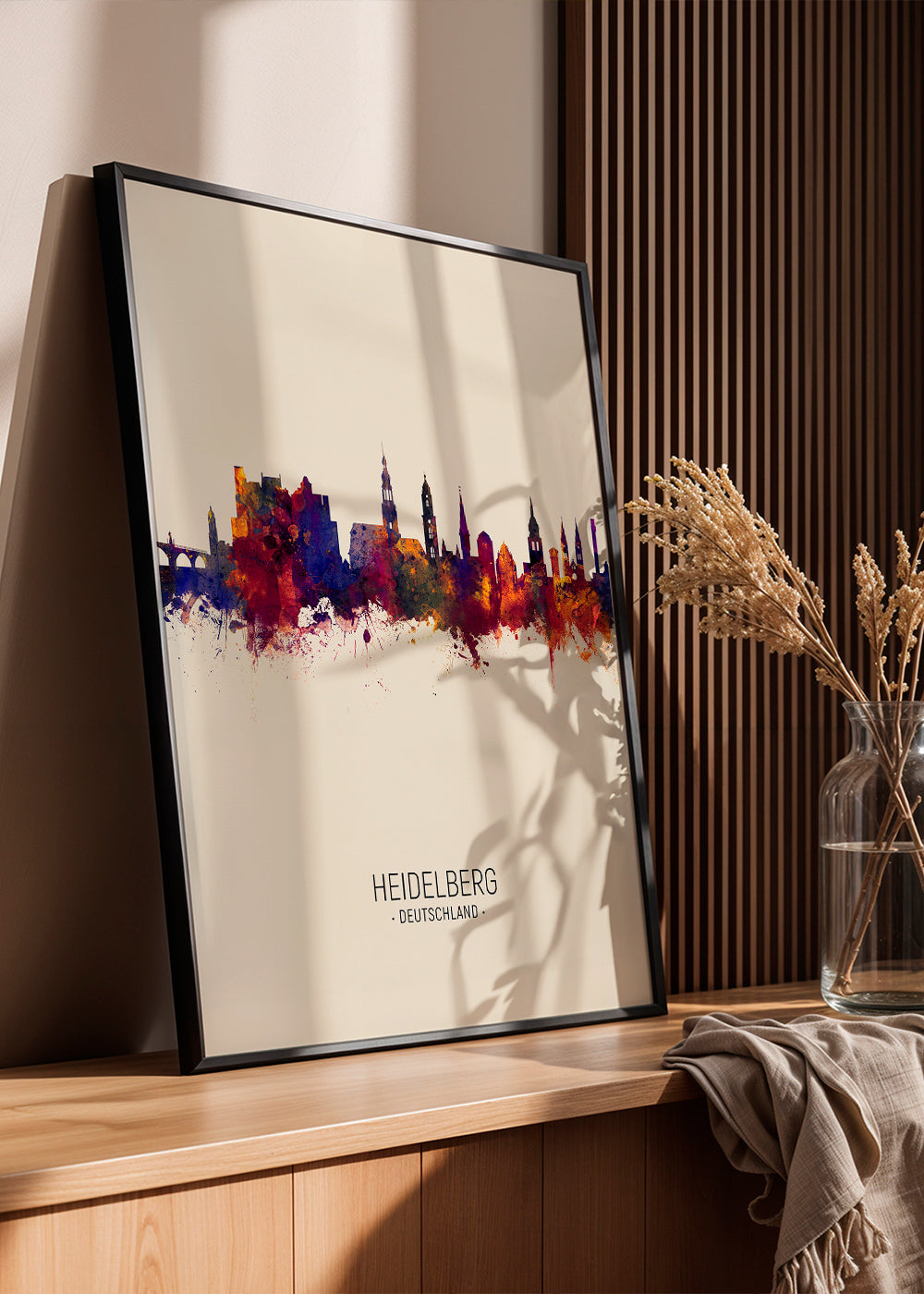 Køkkenkunst Heidelberg akvarel skyline