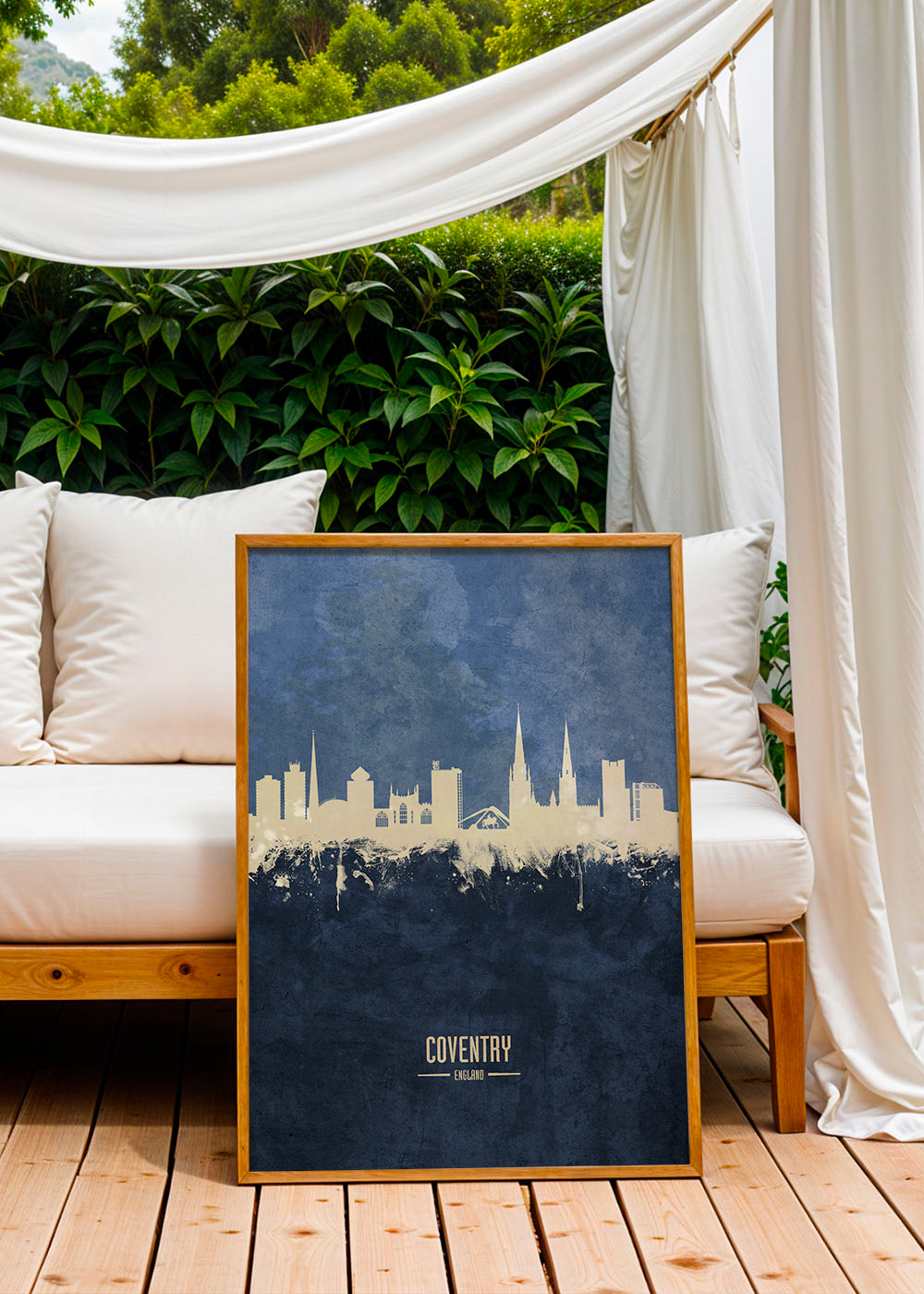 Køkkenkunst Coventry blå skyline