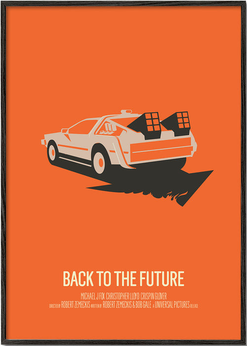 Vintage plakat DeLorean orange