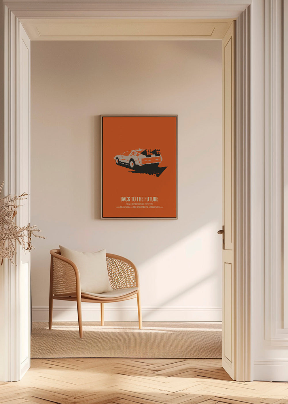 Vintage plakat DeLorean orange
