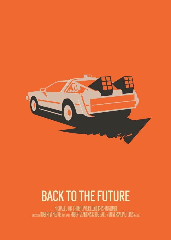 Vintage plakat DeLorean orange