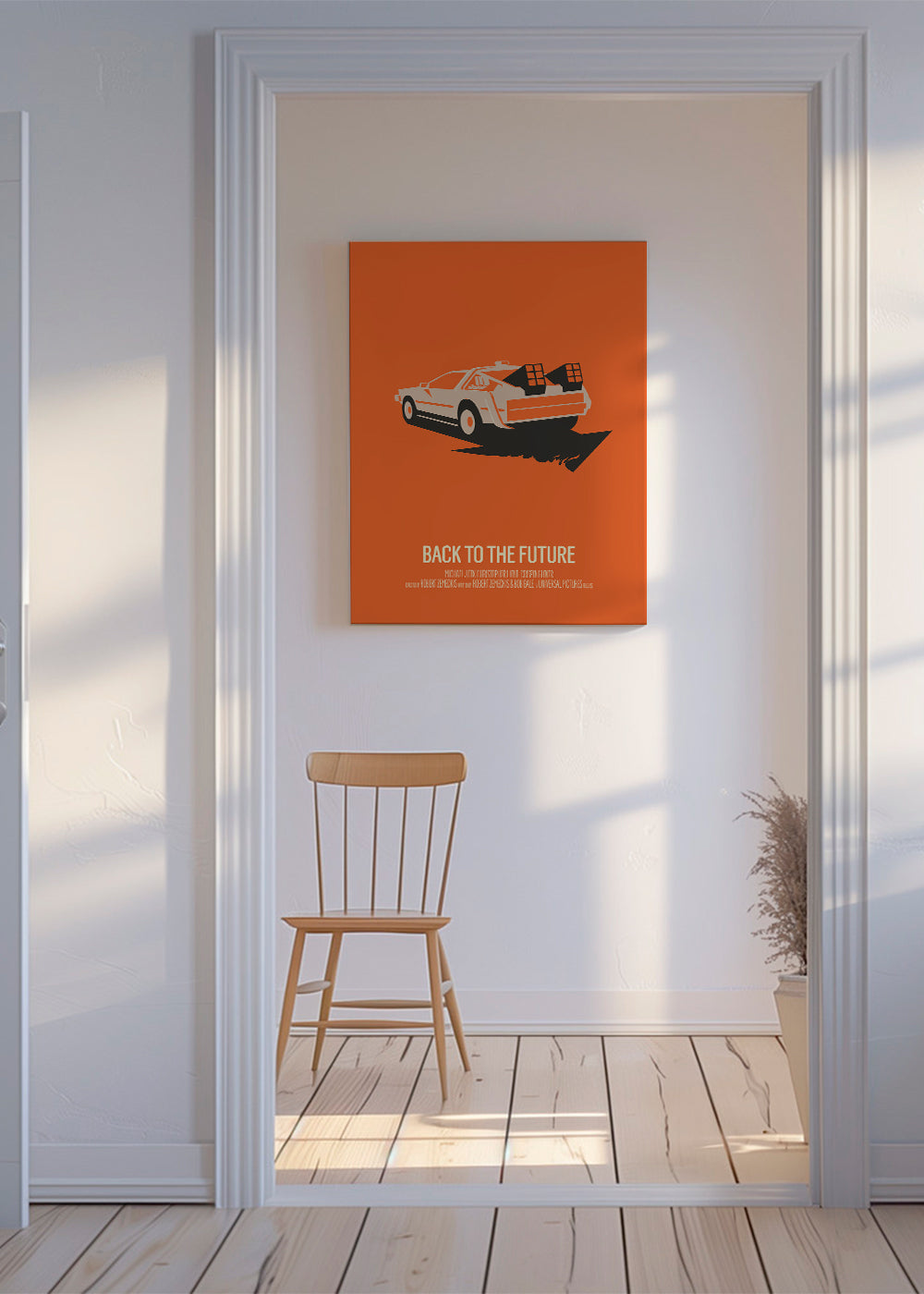 Vintage plakat DeLorean orange