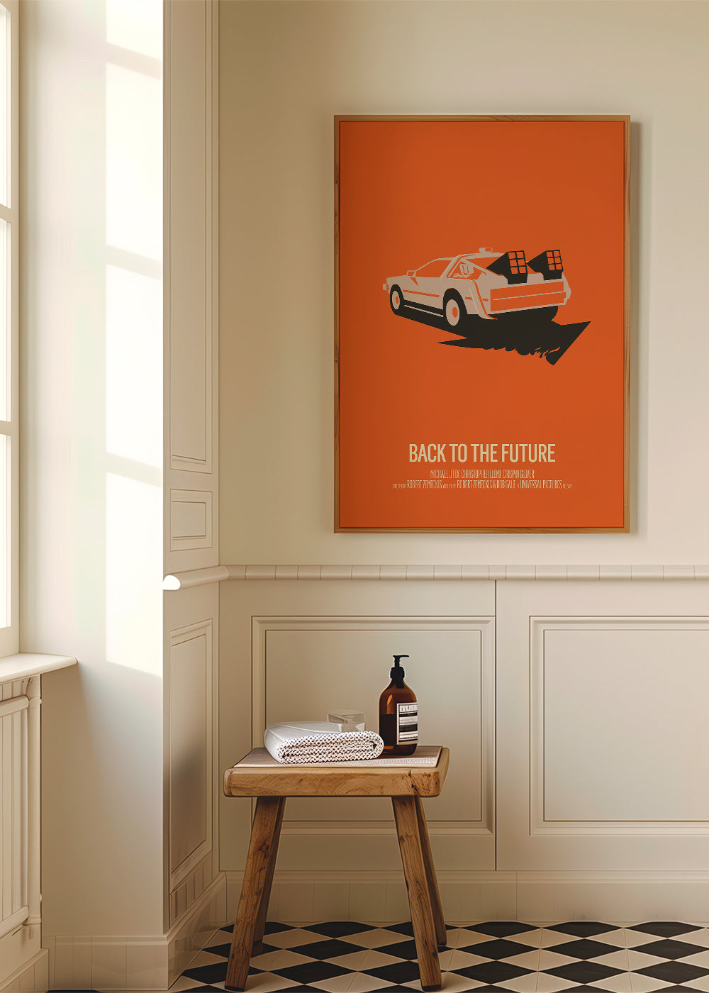 Vintage plakat DeLorean orange
