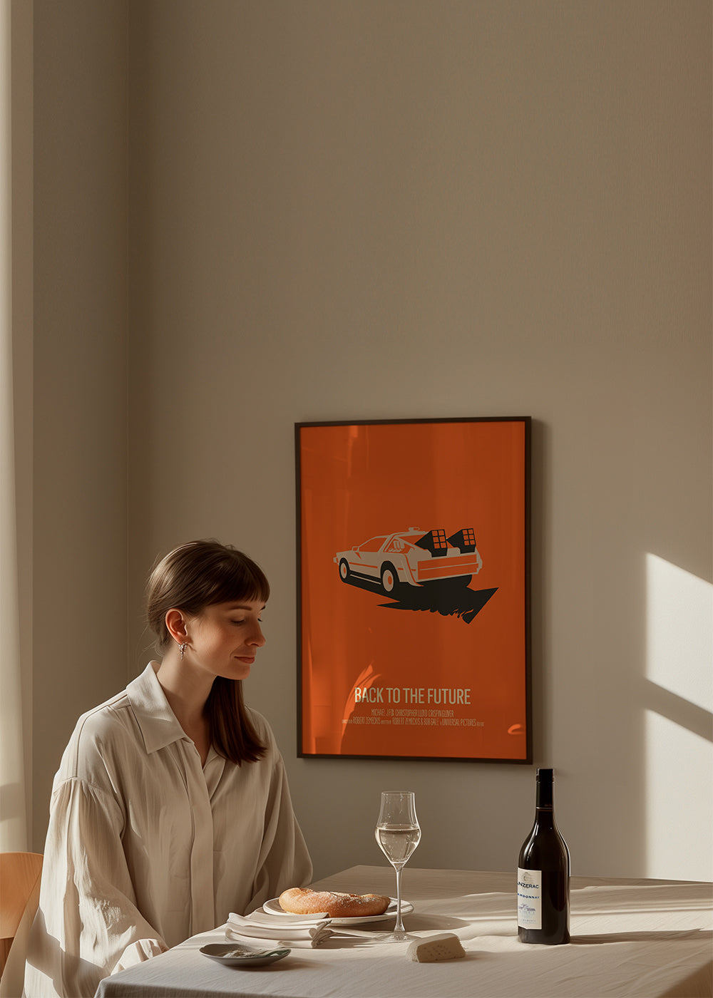 Vintage plakat DeLorean orange