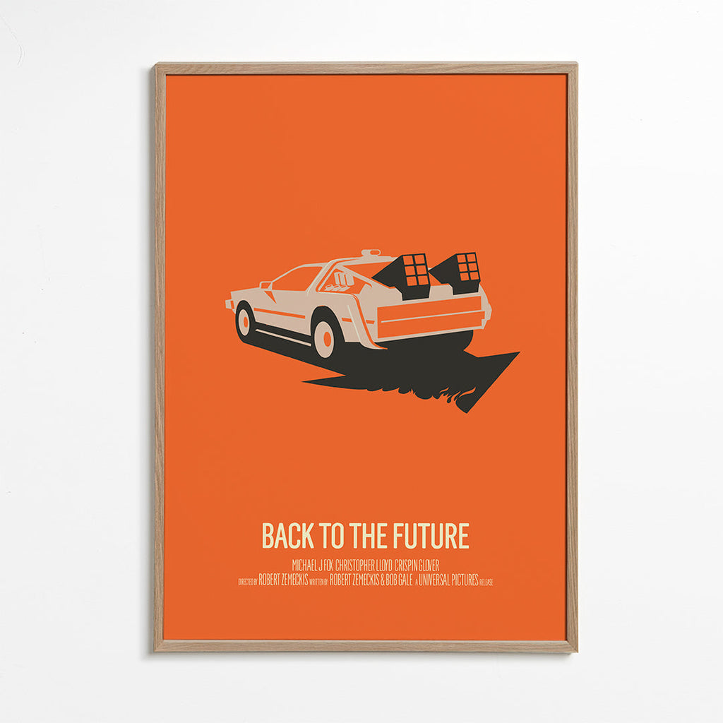 Vintage plakat DeLorean orange