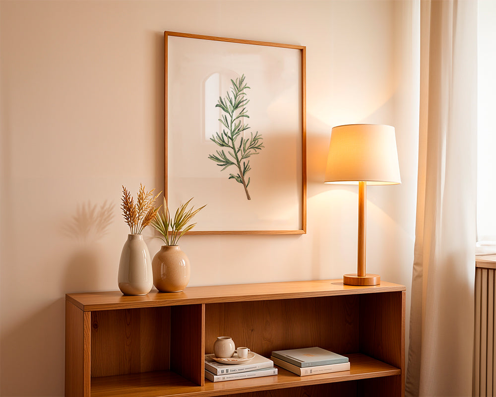 Botanisk plakat: rosmaringren akvarel