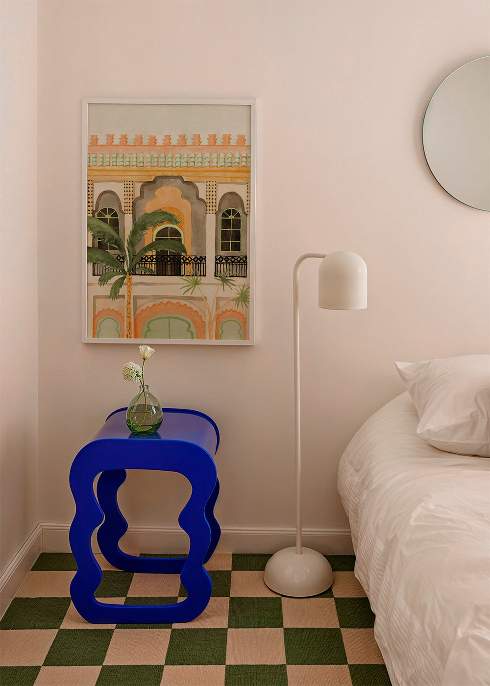 Køkkenkunst: riad-facade i akvarel