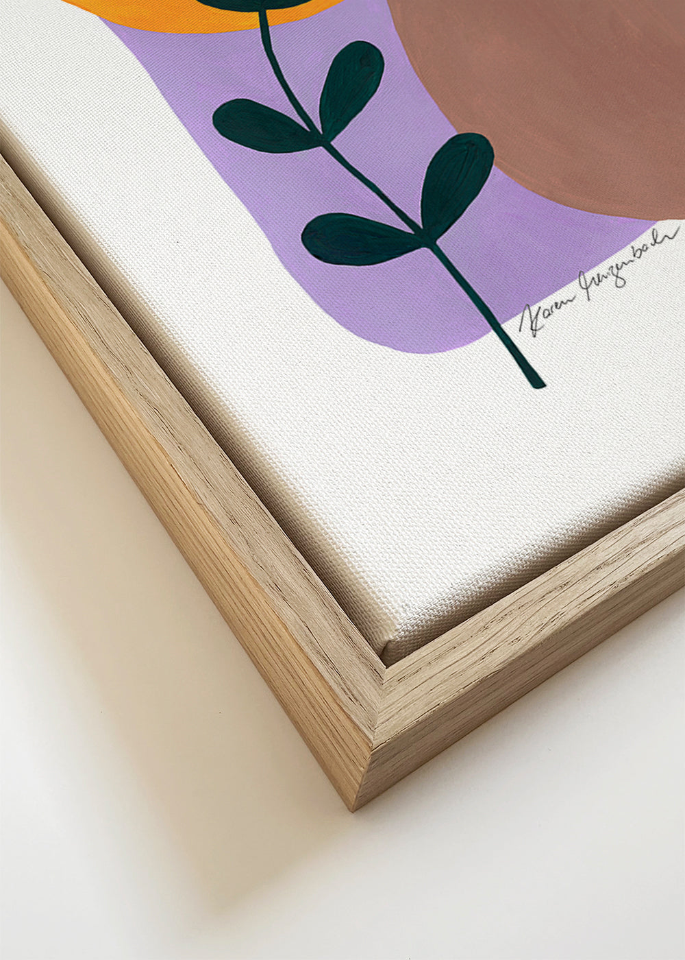 Botanisk plakat med vase og gren