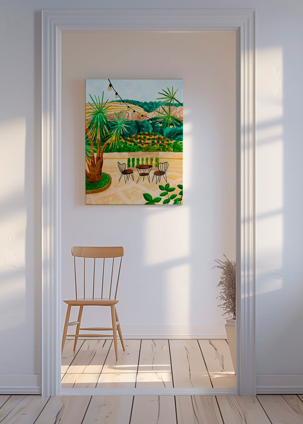 Botanisk plakat: middelhavsterasse
