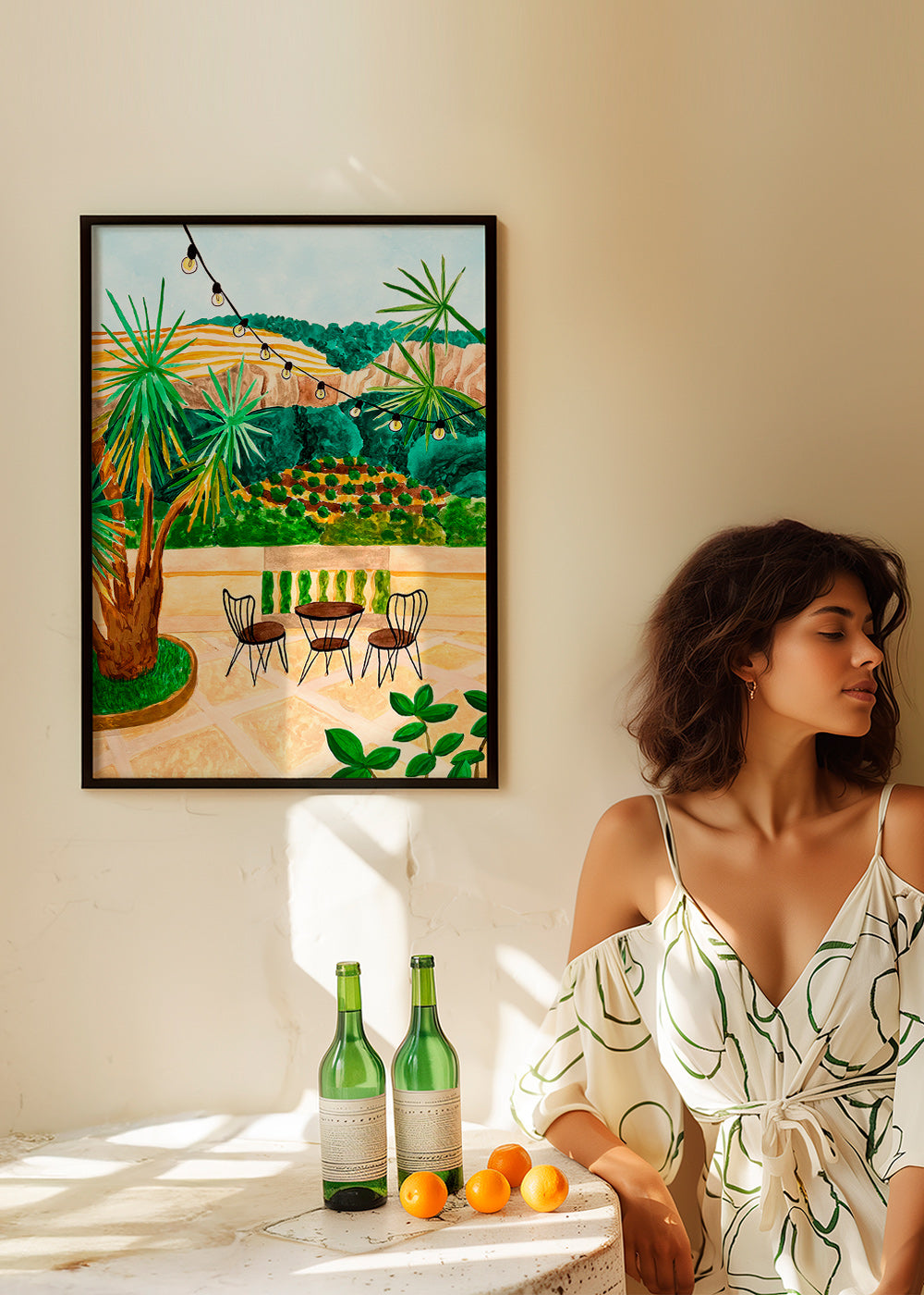 Botanisk plakat: middelhavsterasse