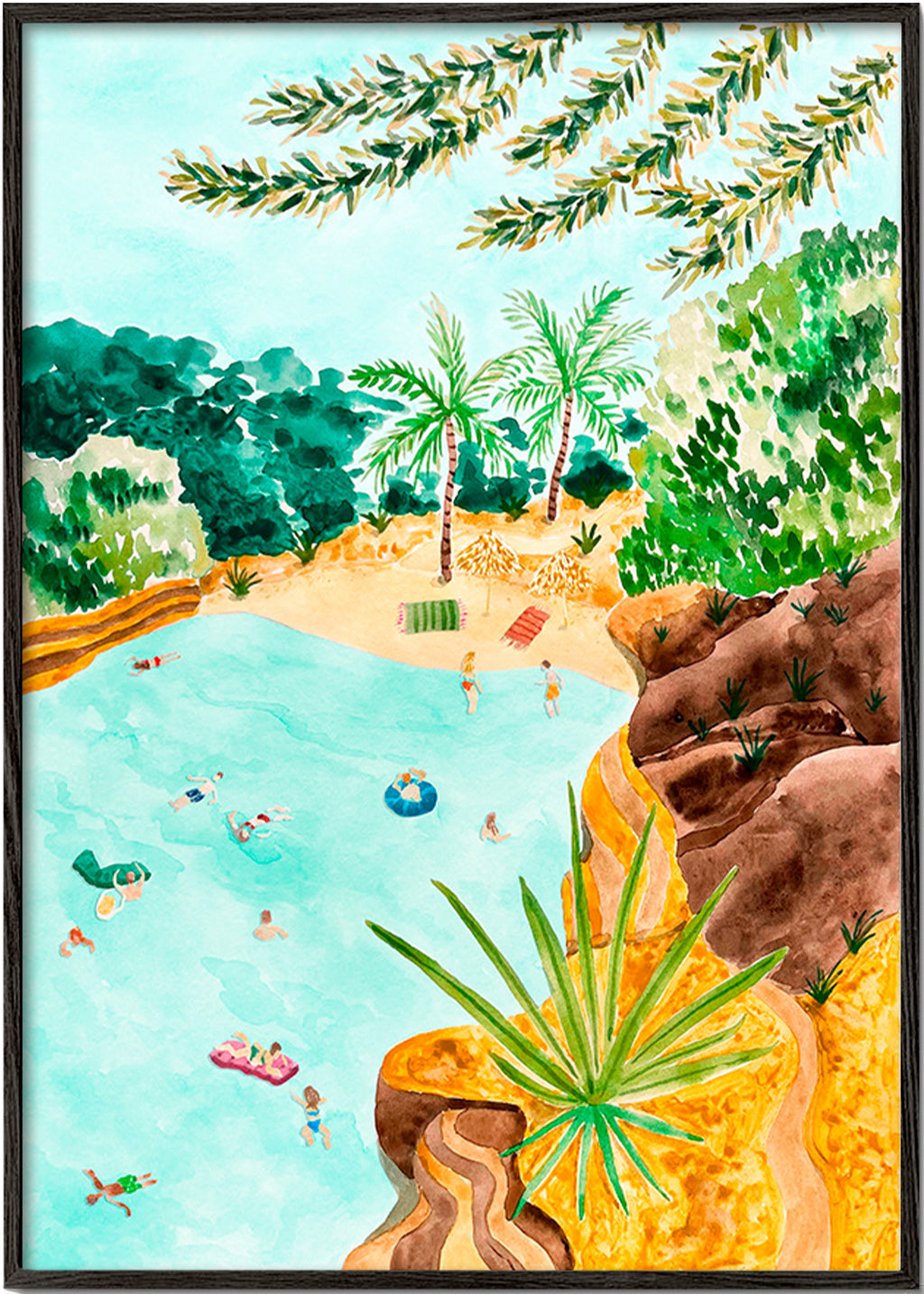 Landskabskunst Kystbugt illustration