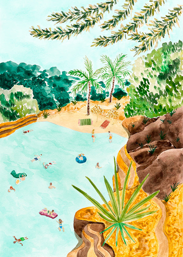 Landskabskunst Kystbugt illustration