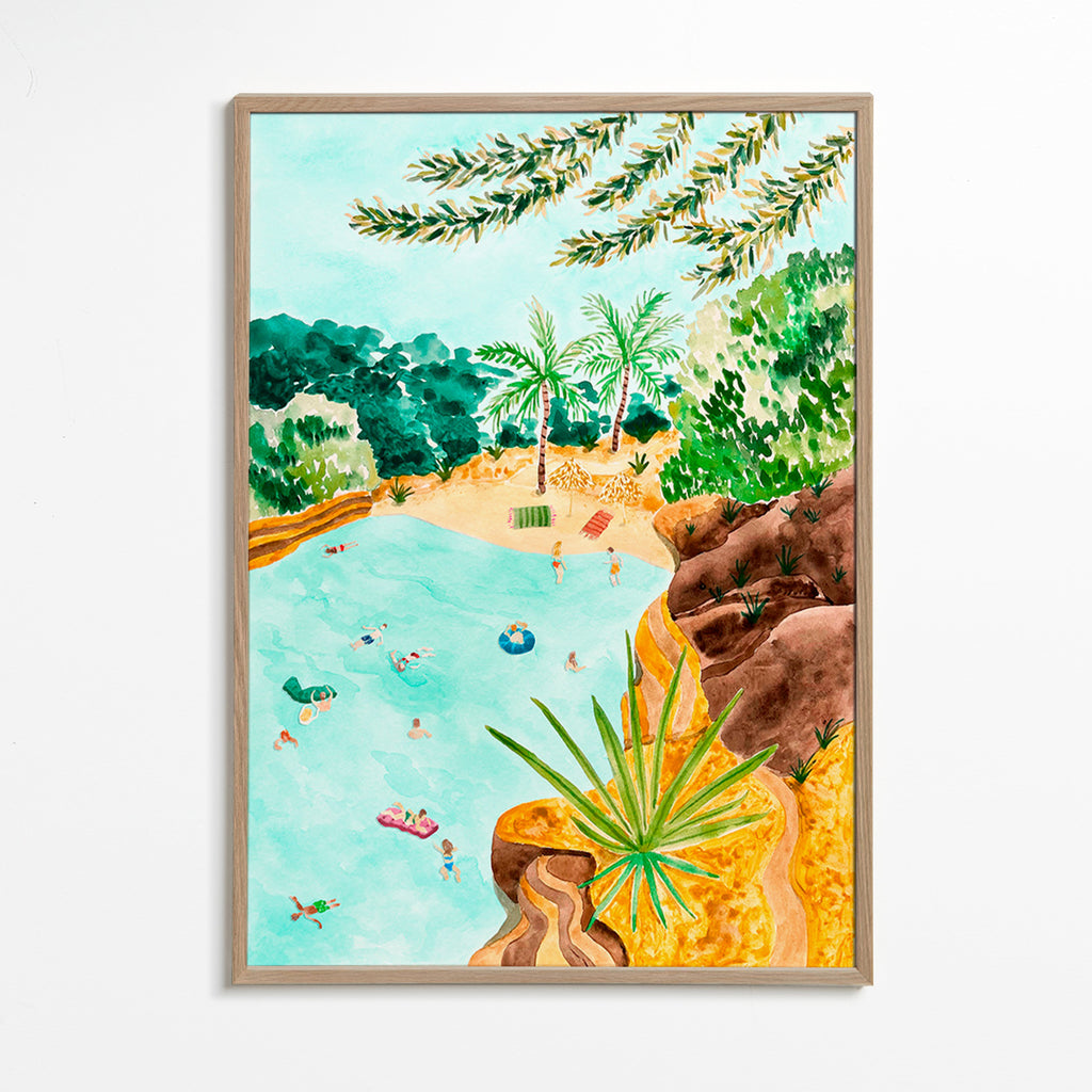 Landskabskunst Kystbugt illustration