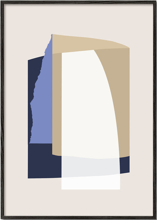Abstrakt billede lag kurver beige