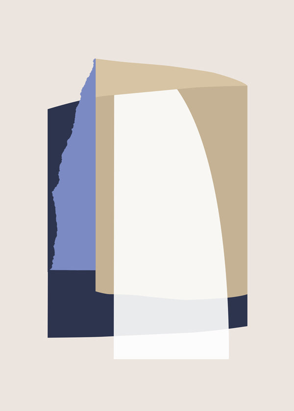 Abstrakt billede lag kurver beige