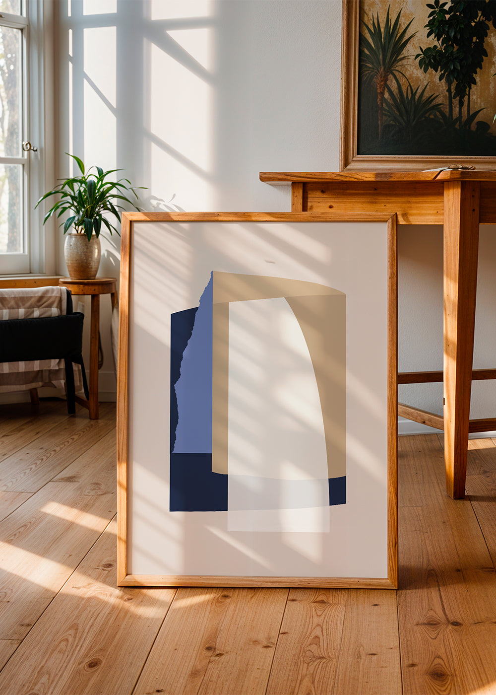 Abstrakt billede lag kurver beige