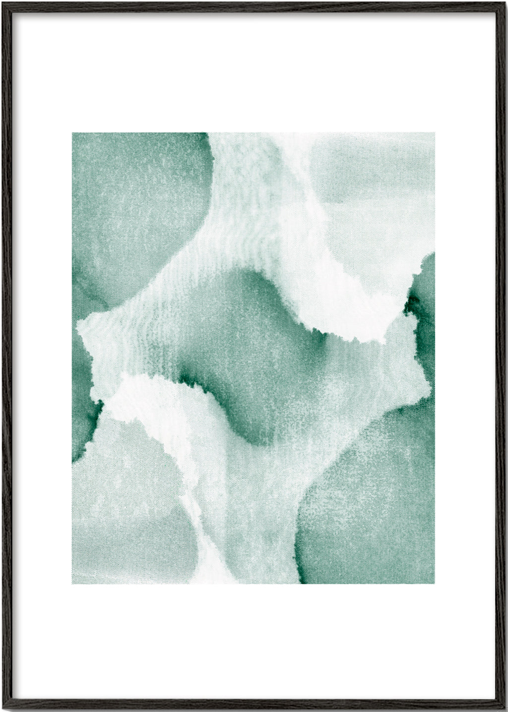 Grøn akvarel abstrakt kunst