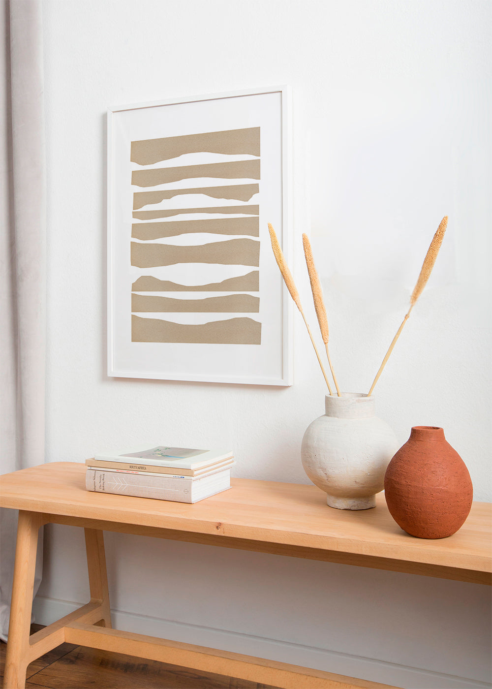 Minimalistisk billede revne beige striber