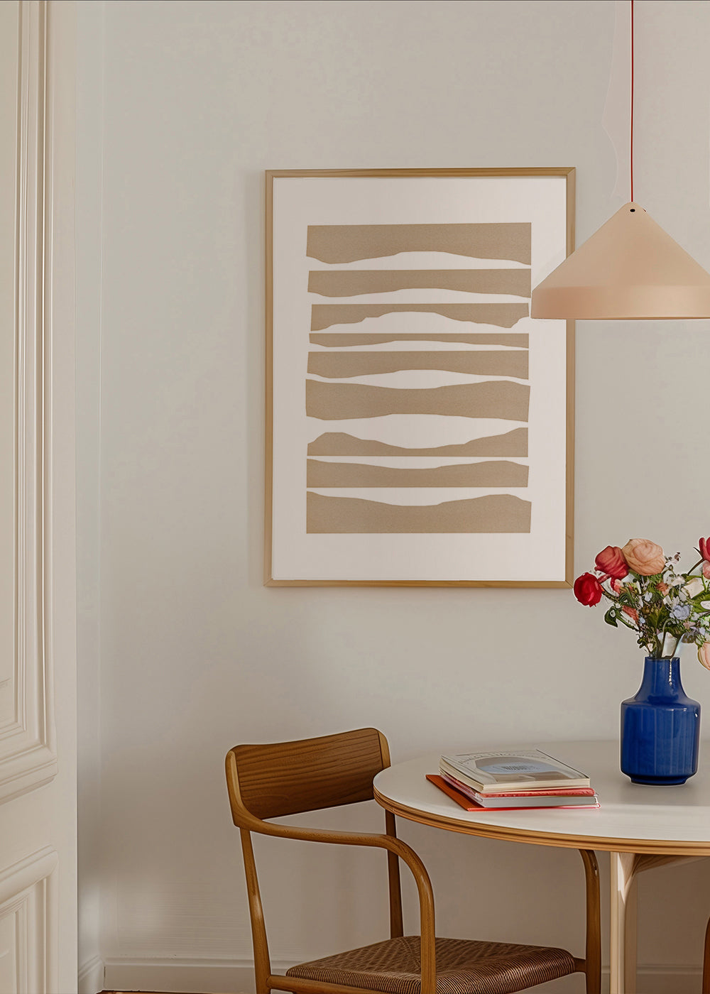 Minimalistisk billede revne beige striber