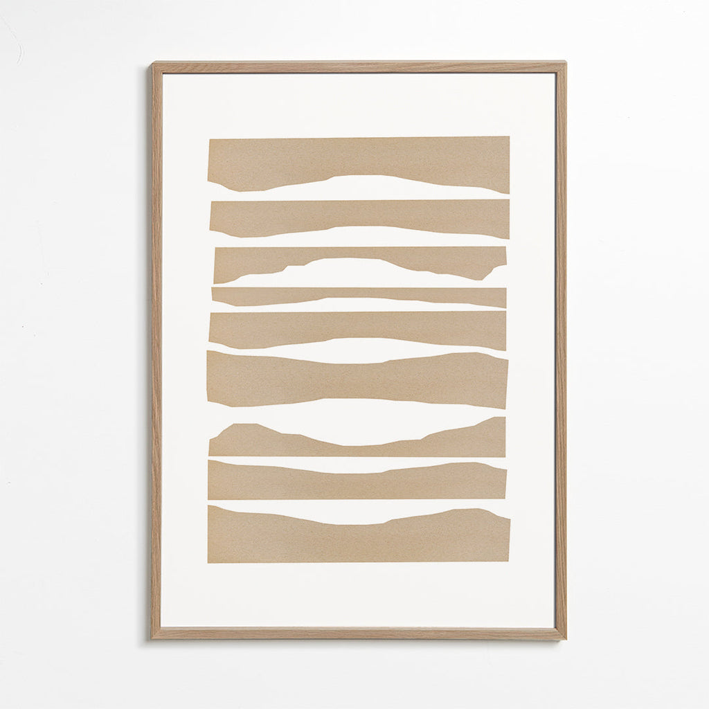 Minimalistisk billede revne beige striber