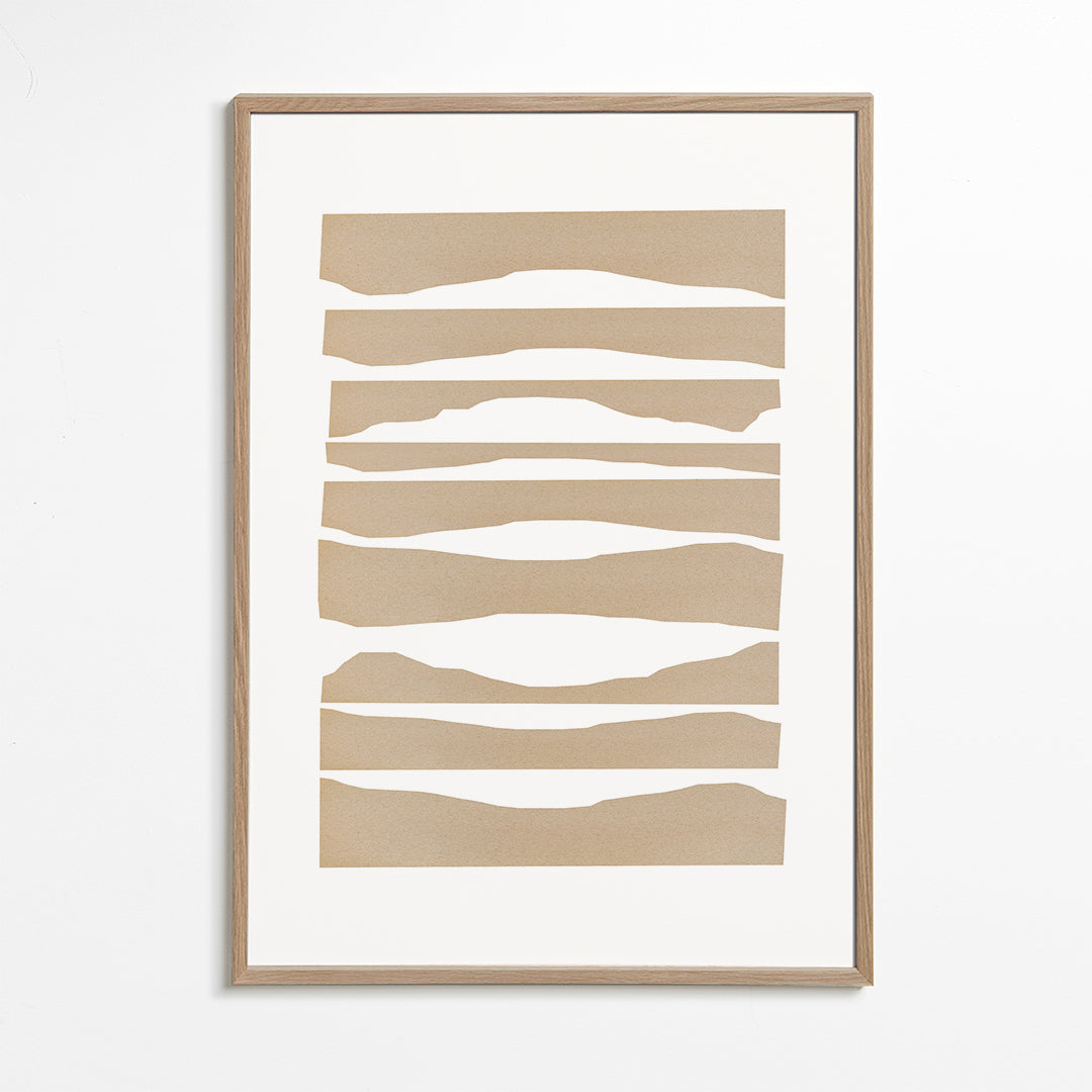 Minimalistisk billede revne beige striber