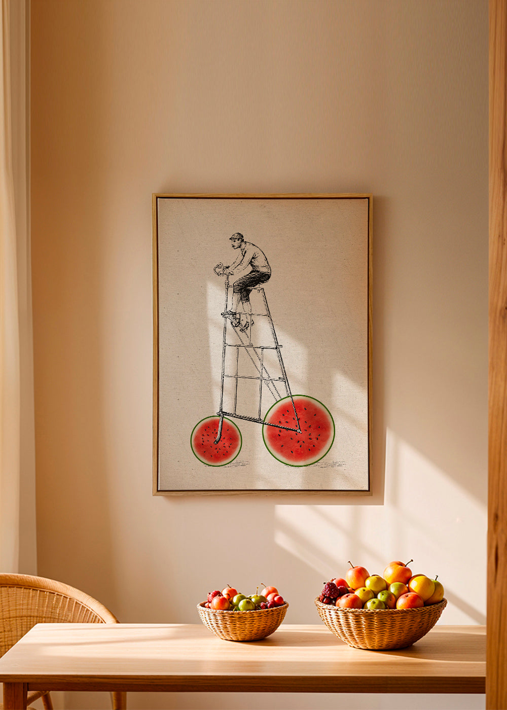 Køkkenkunst med vandmelonscykel