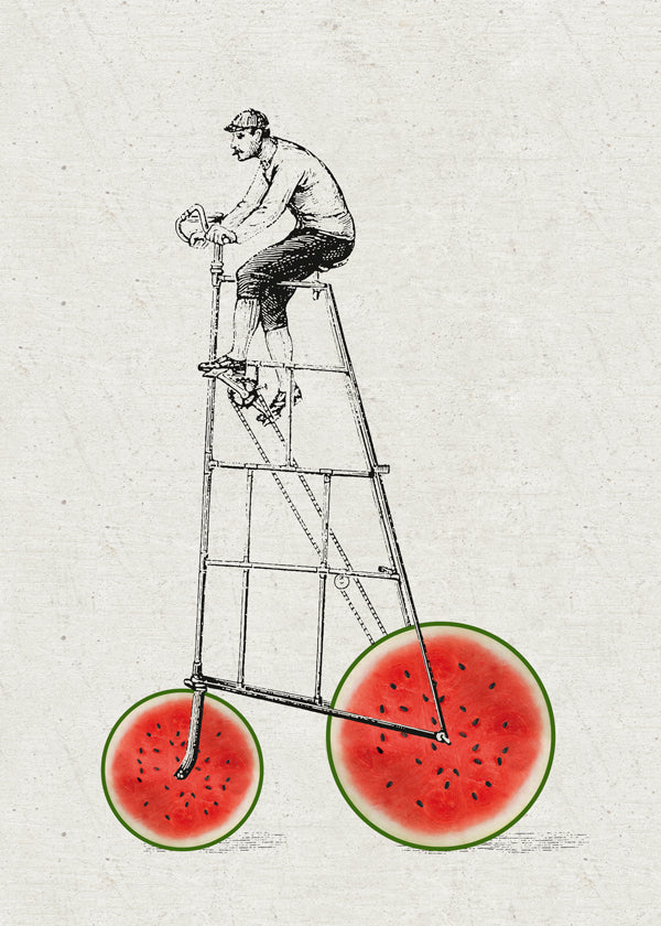 Køkkenkunst med vandmelonscykel