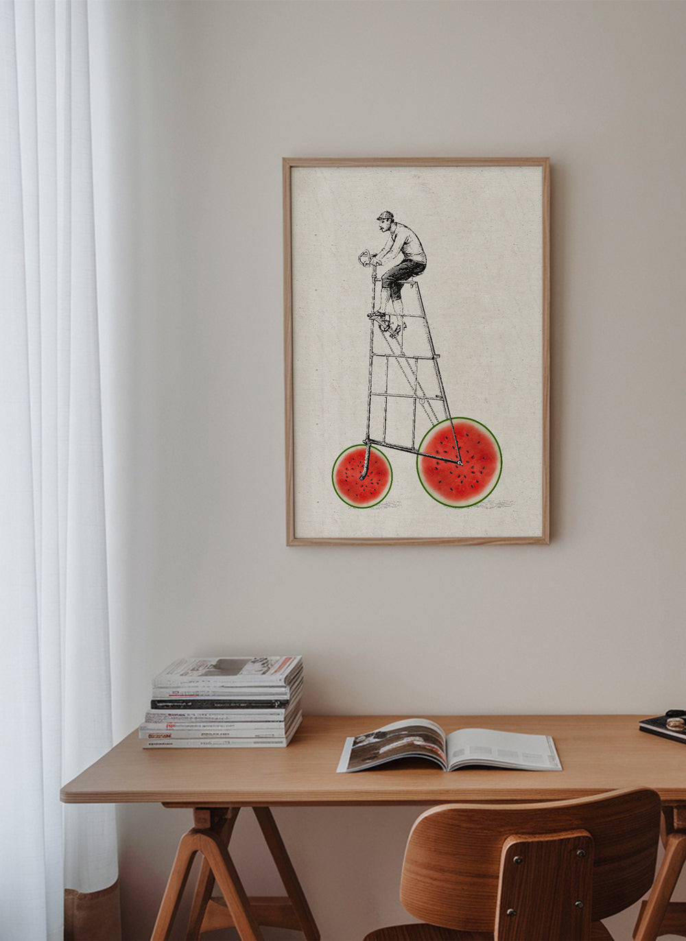 Køkkenkunst med vandmelonscykel