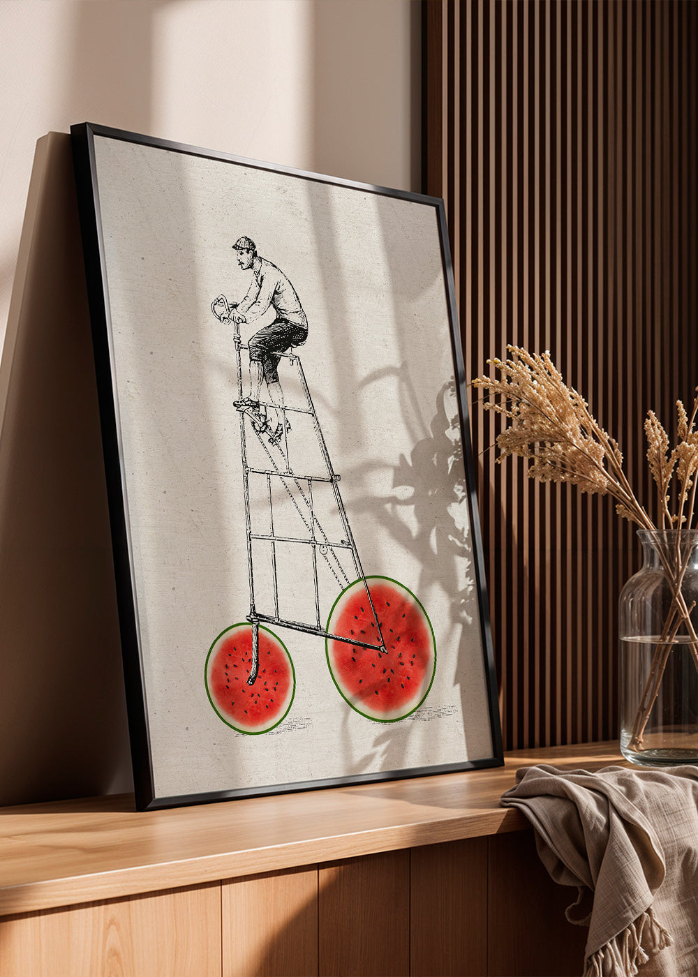 Køkkenkunst med vandmelonscykel