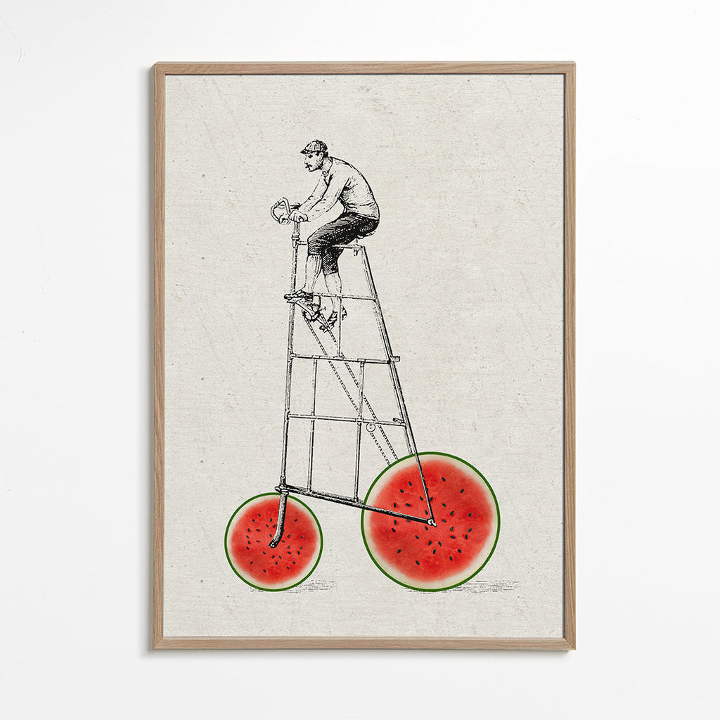 Køkkenkunst med vandmelonscykel