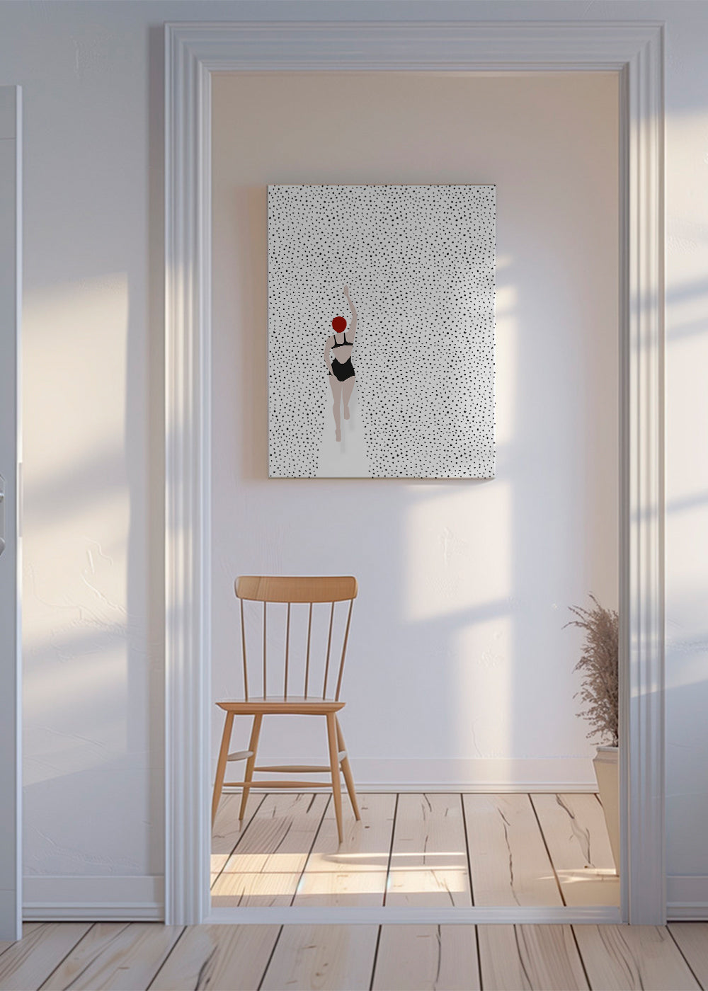 Sportkunst svømmer set oppefra