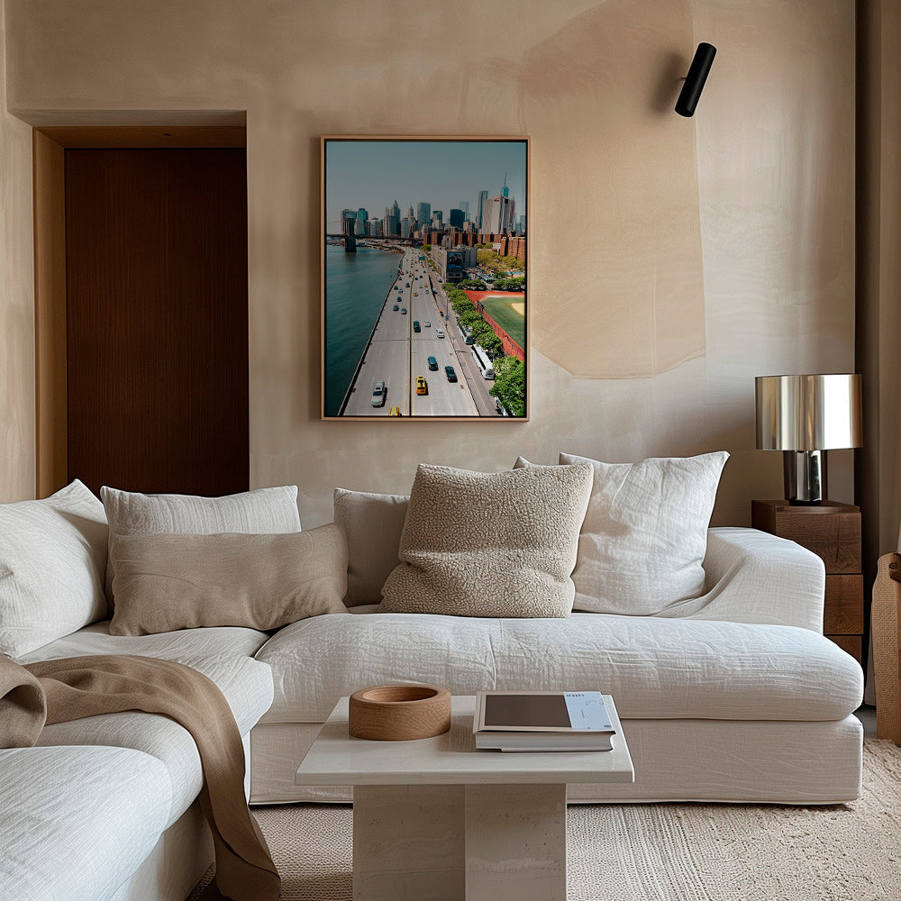 Køkkenkunst: skyline og bro set oppefra – Canvas2